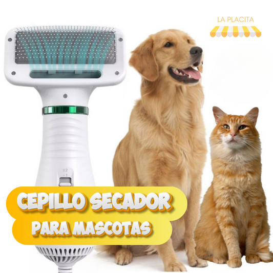 Cepillo para mascotas con secador